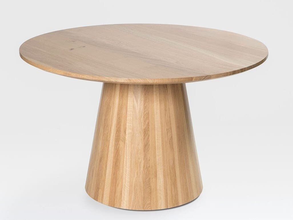 Round Oak Pedestal Table
