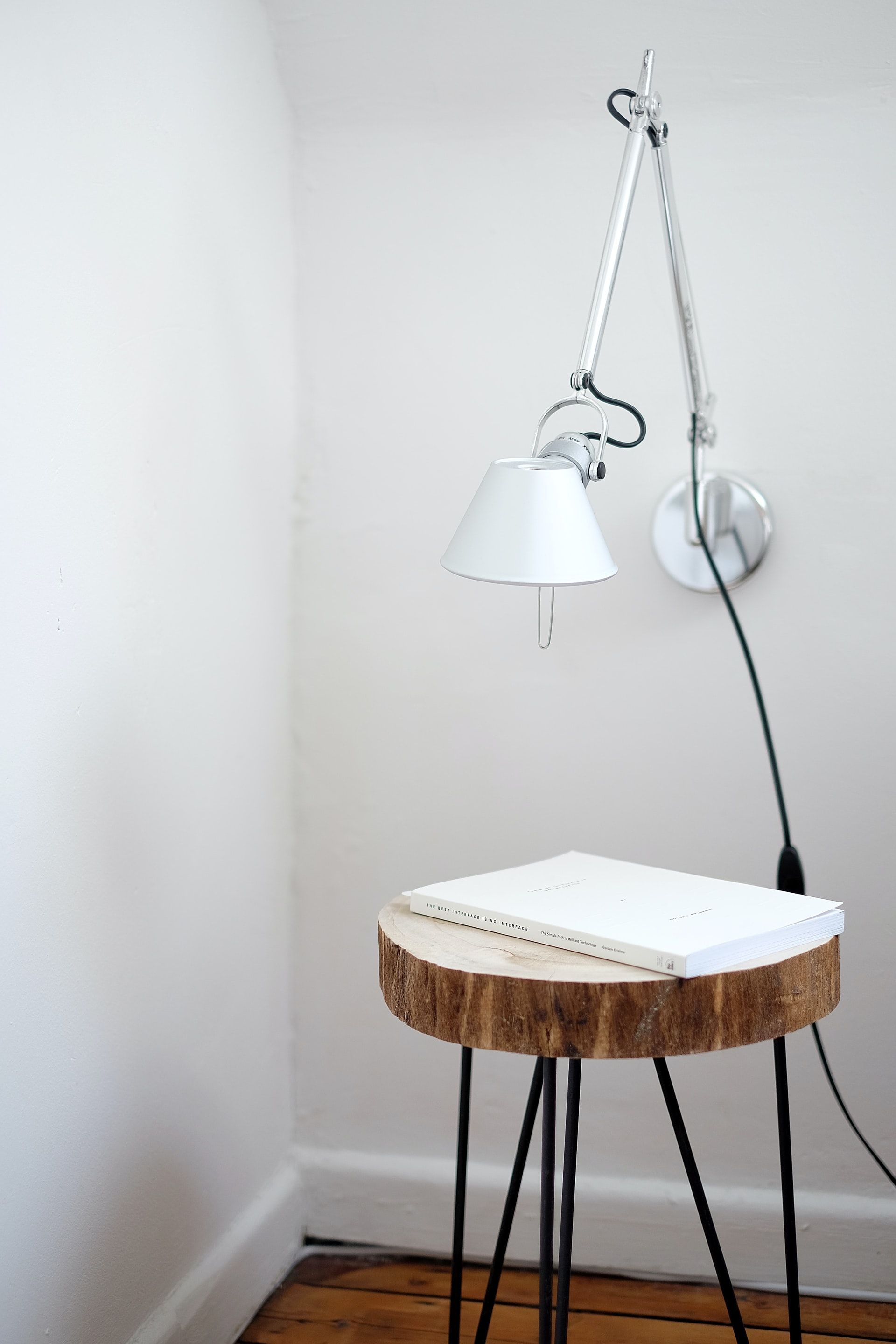 Log stool for the garden