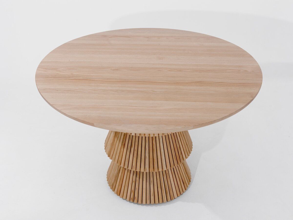 Fluted Pedestal Side Table